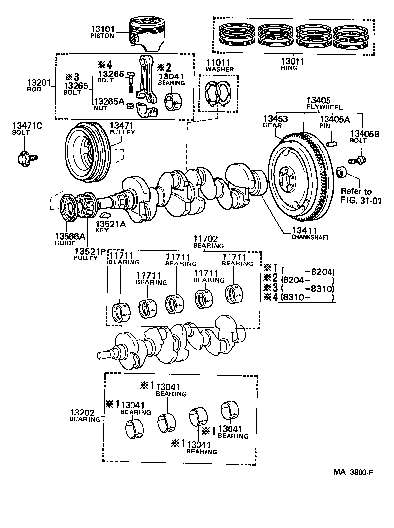 88451-14030 PULLEY, CRANKSHAFT, NO.2 product image