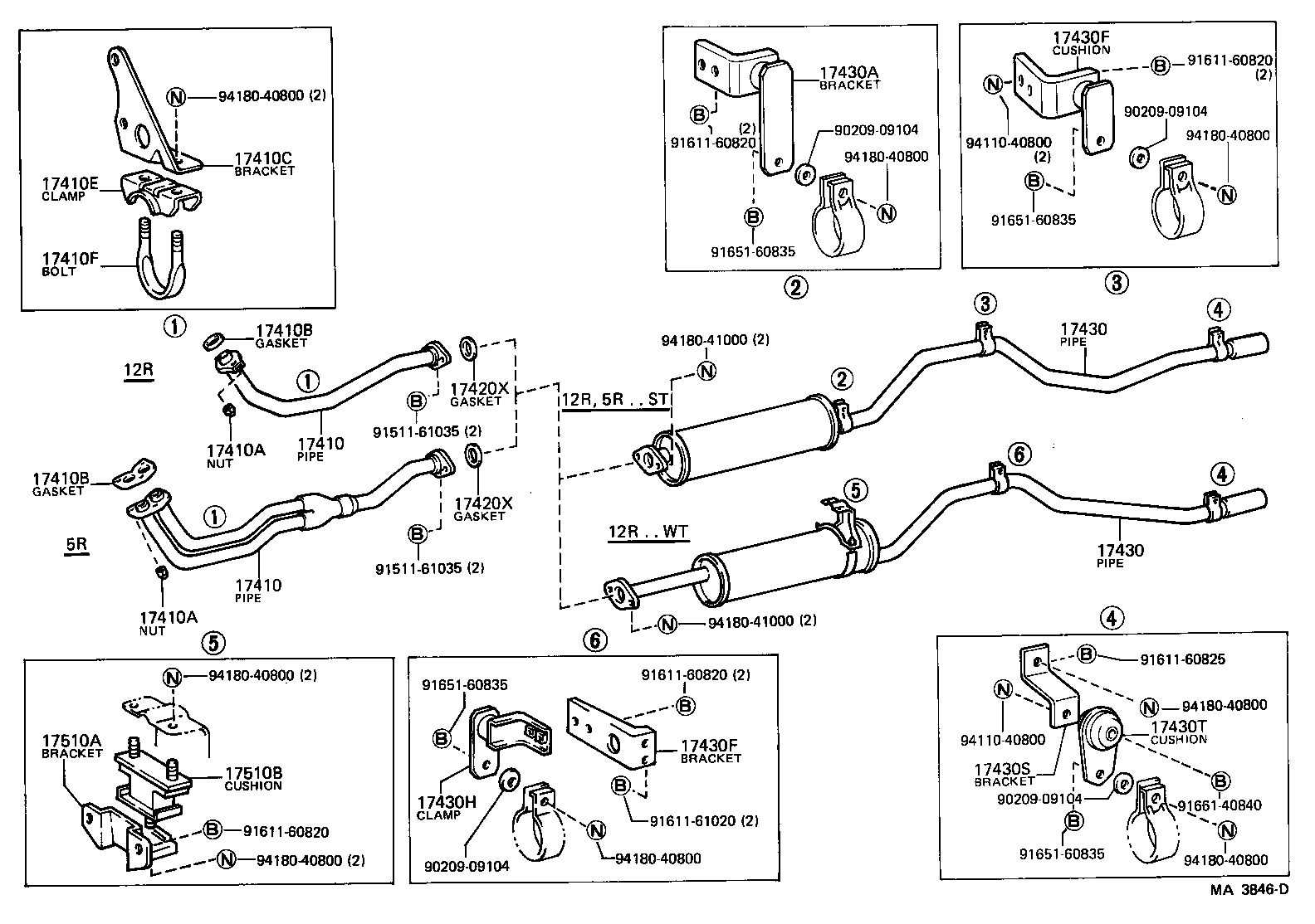 17430-54020 PIPE ASSY, EXHAUST, TAIL product image