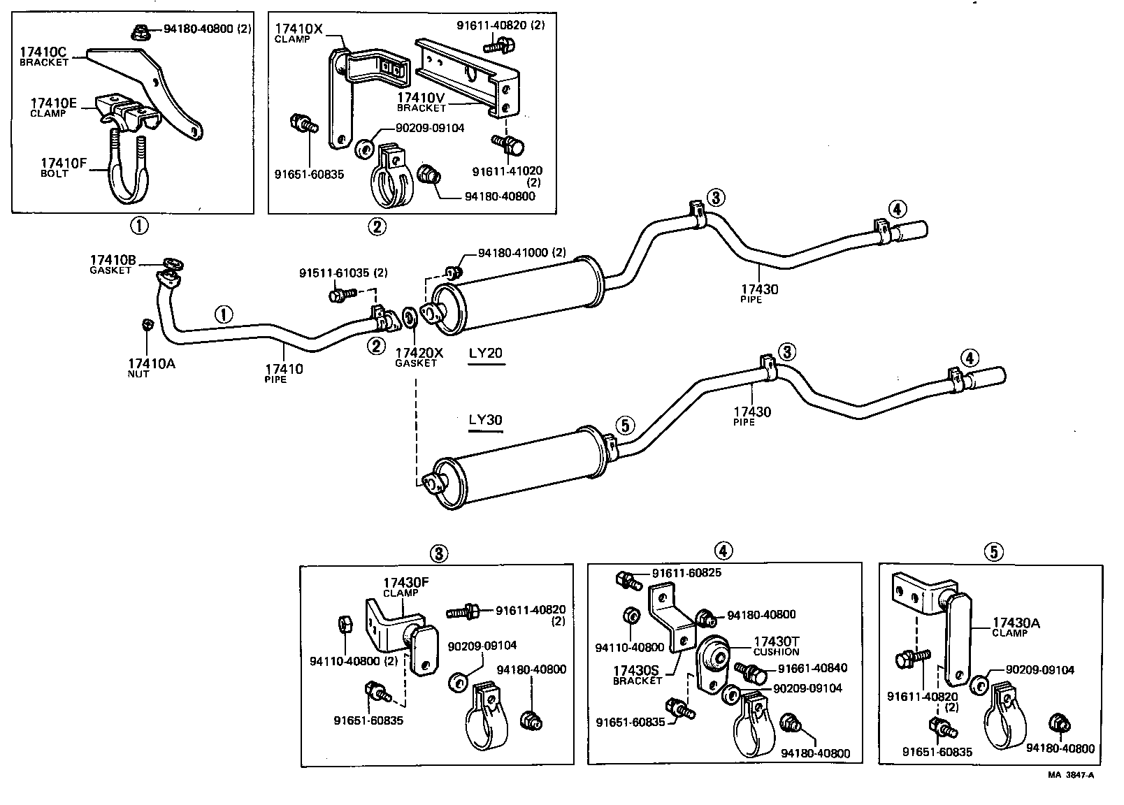 17430-54020 PIPE ASSY, EXHAUST, TAIL product image