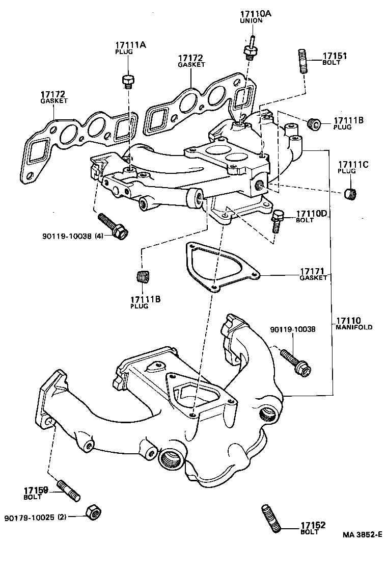 17118-15020 STAY, MANIFOLD product image