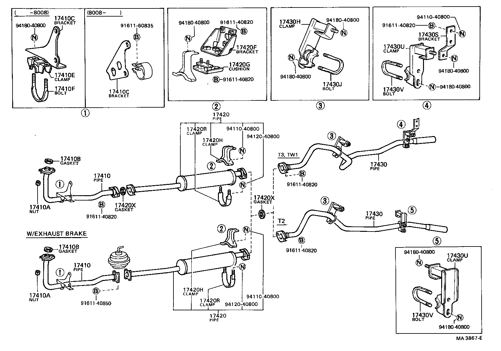 17430-56120 PIPE ASSY, EXHAUST, TAIL product image
