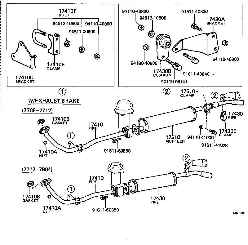 17430-44110 PIPE ASSY, EXHAUST, TAIL product image