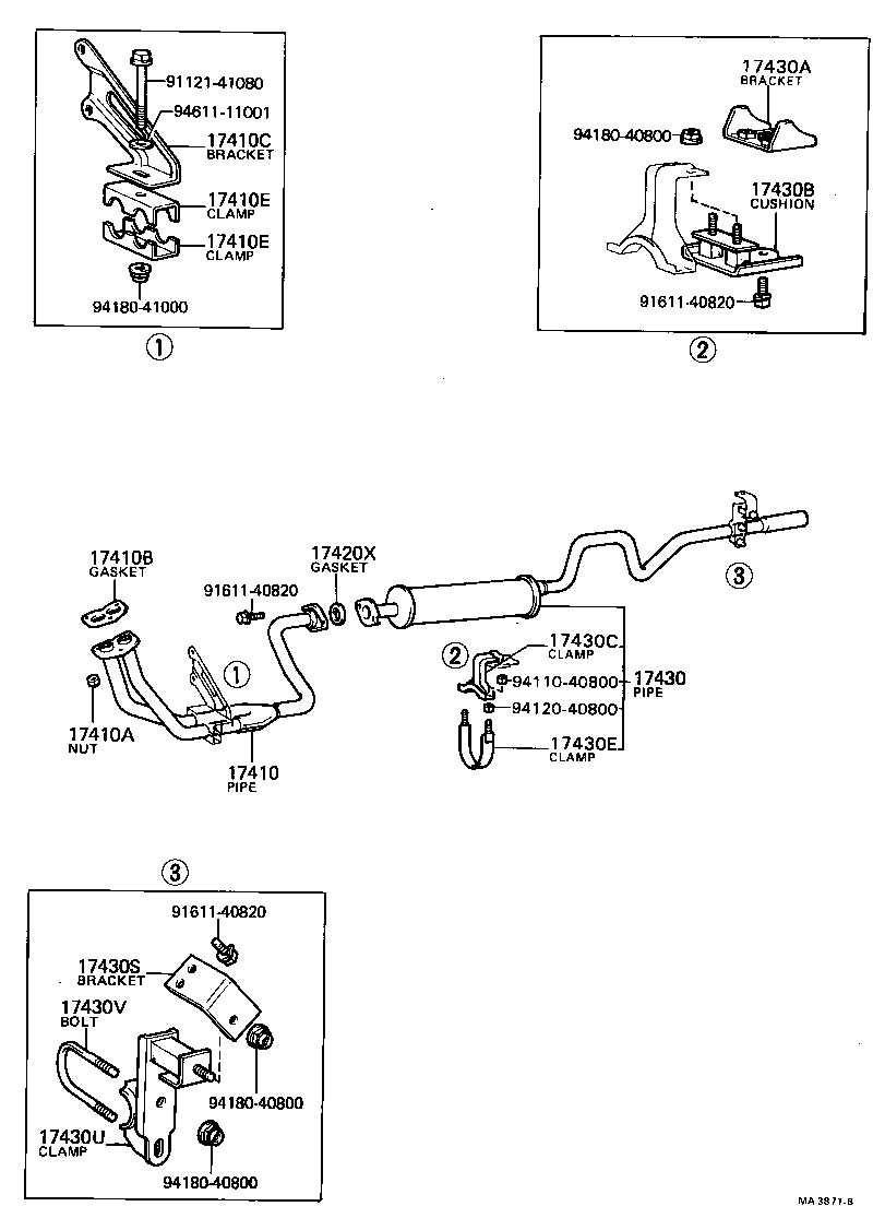 17430-56100 PIPE ASSY, EXHAUST, TAIL product image