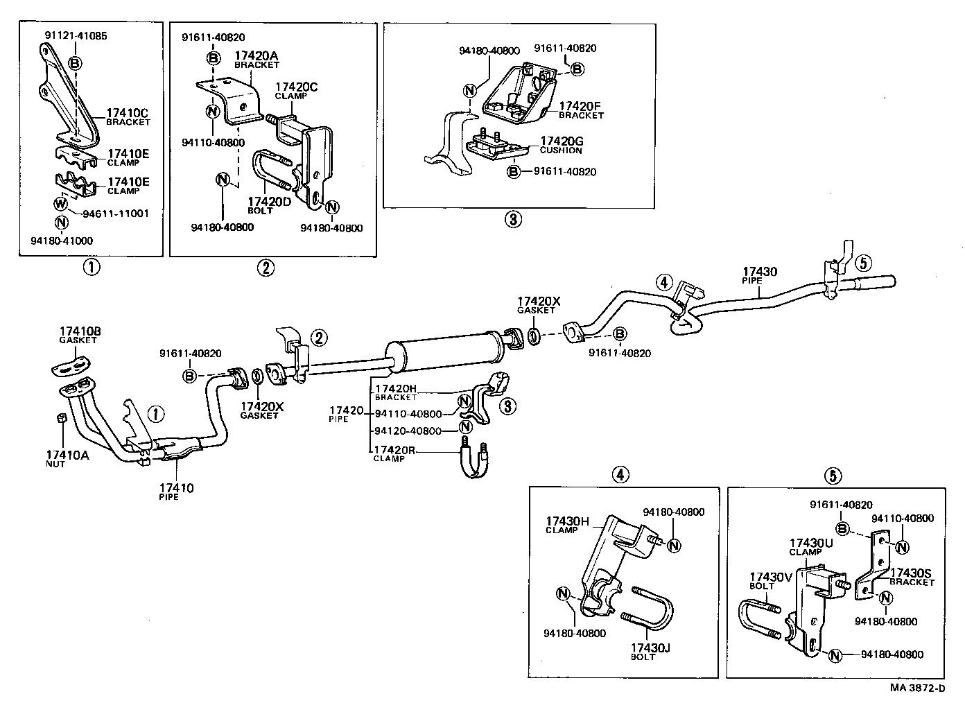 17430-56100 PIPE ASSY, EXHAUST, TAIL product image