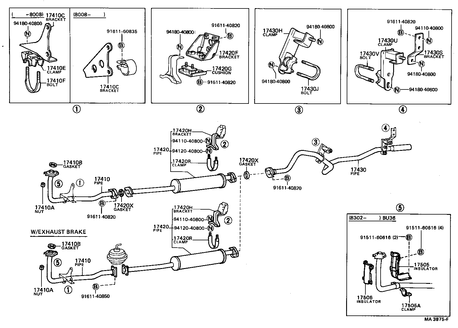 17430-56100 PIPE ASSY, EXHAUST, TAIL product image