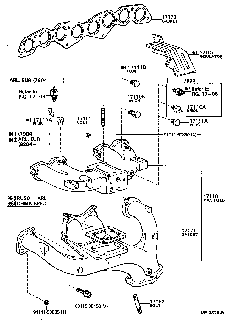17111-47040 MANIFOLD, INTAKE product image