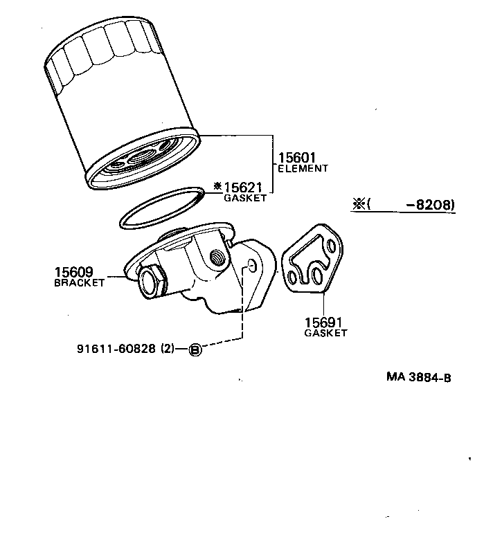 Toyota 15621-22010 GASKET, OIL FILTER BODY