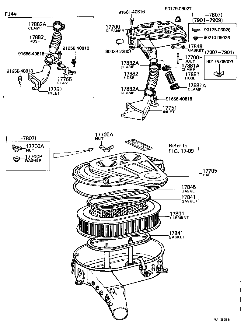 17705-47010 CAP SUB-ASSY, AIR CLEANER product image