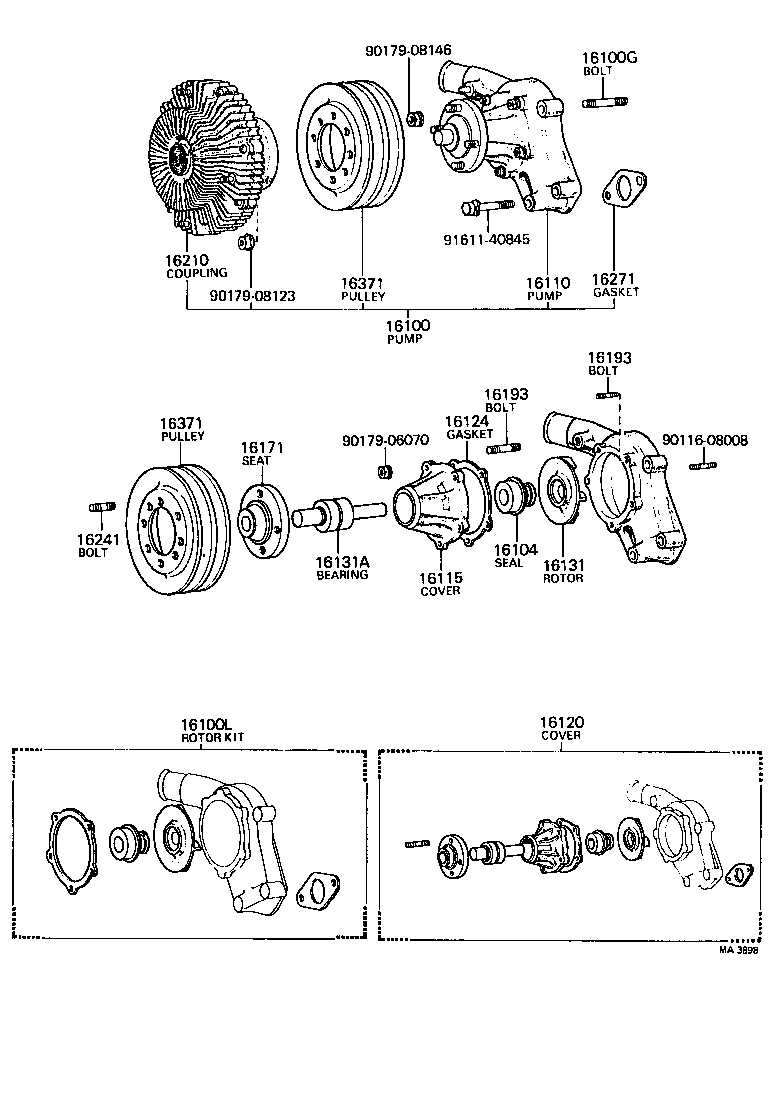 16117-44010 PLATE, WATER PUMP product image