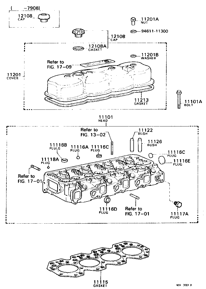 Toyota 11213-56010 GASKET, CYLINDER HEAD COVER