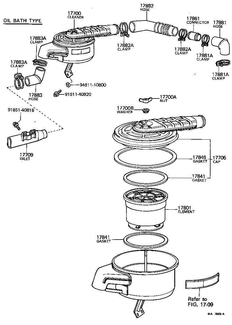 17705-60250 CAP SUB-ASSY, AIR CLEANER product image