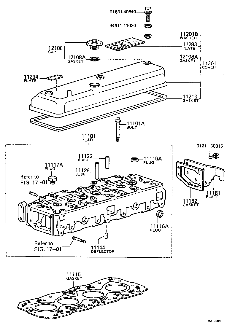 11101-49146 HEAD SUB-ASSY, CYLINDER product image