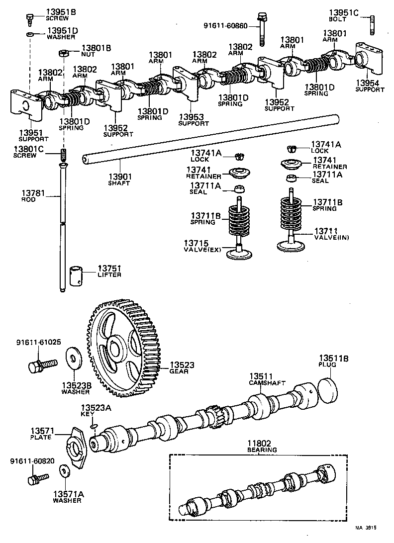 11802-48010 BEARING SET, CAMSHAFT product image