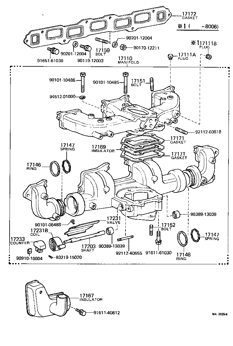 17100-61080 MANIFOLD ASSY product image