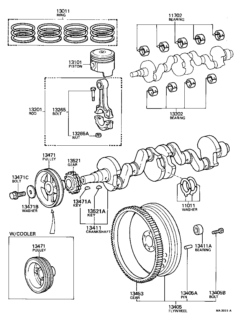 90105-10030 BOLT, FLYWHEEL SETTING product image