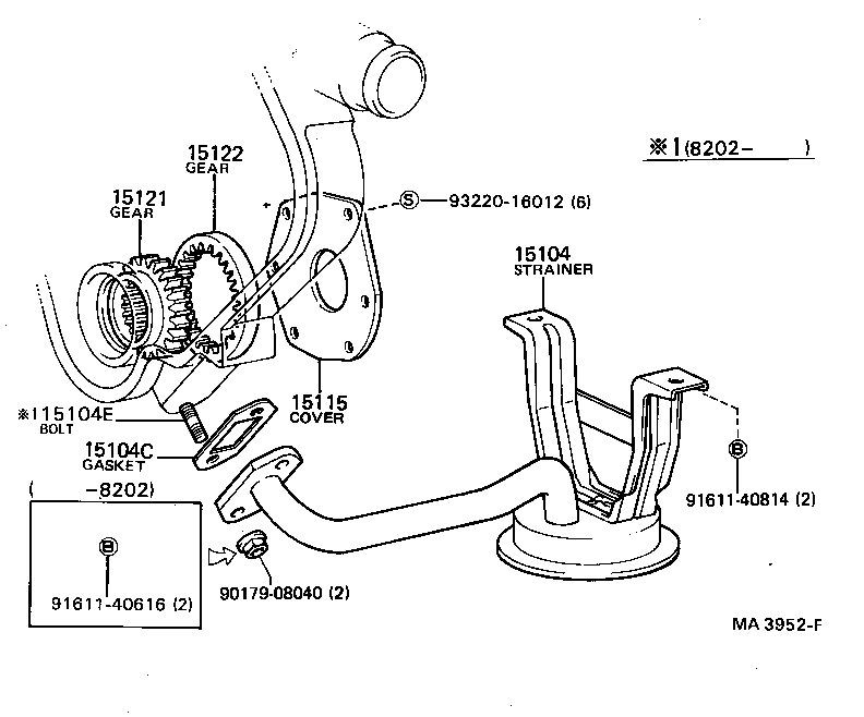 15104-54030 STRAINER SUB-ASSY, OIL product image