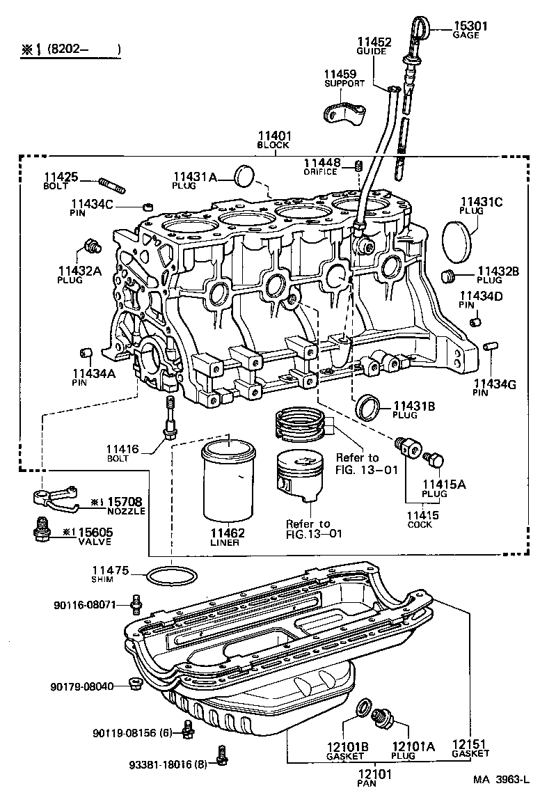 90116-08053 BOLT, STUD(FOR OIL FILTER) product image