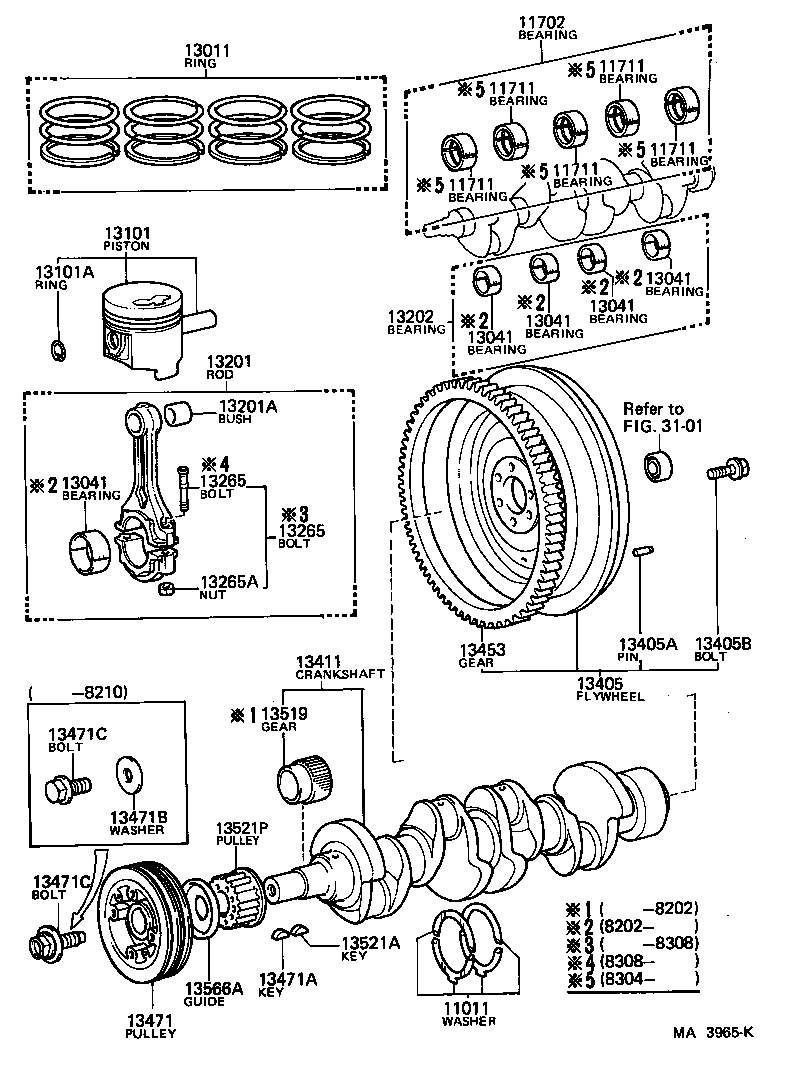 11705-54040 BEARING SET, CRANKSHAFT product image