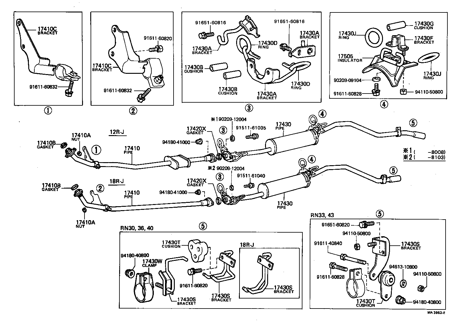 17430-31350 PIPE ASSY, EXHAUST, TAIL product image