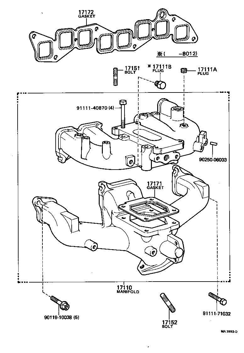 17110-34121 MANIFOLD ASSY product image