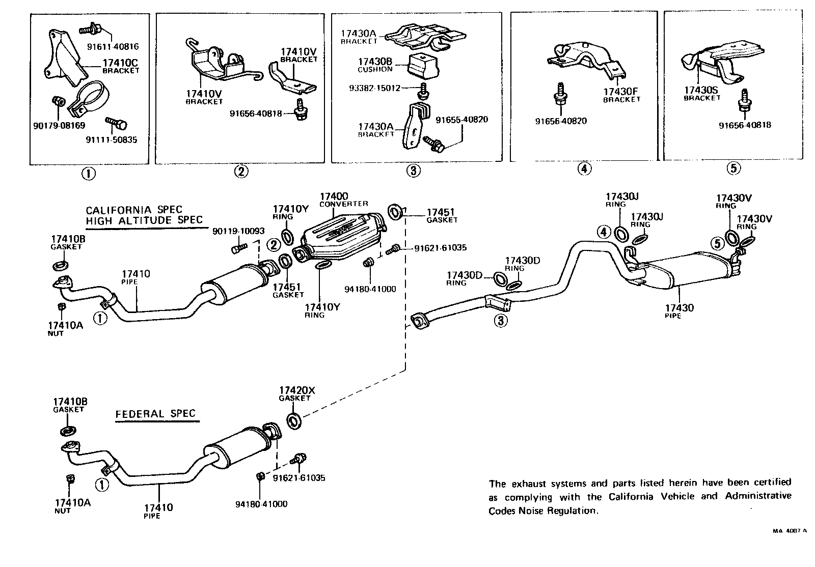17430-38350 PIPE ASSY, EXHAUST, TAIL product image