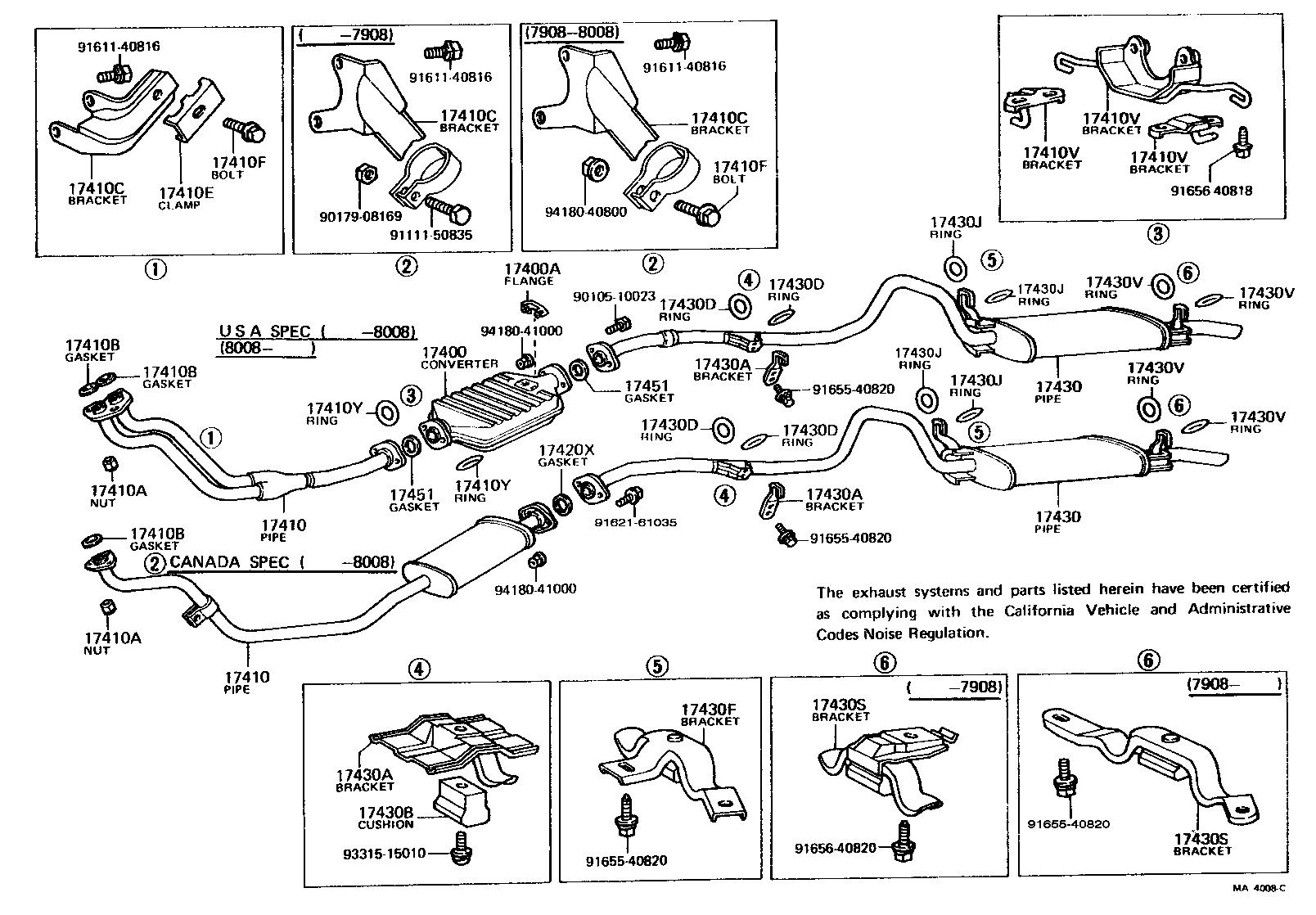 17430-38350 PIPE ASSY, EXHAUST, TAIL product image