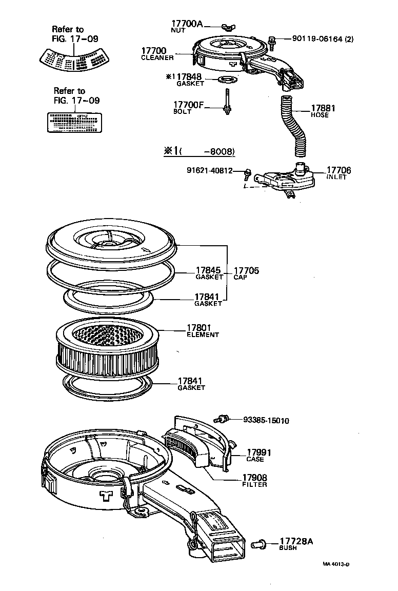 17700-13261 CLEANER ASSY, AIR product image