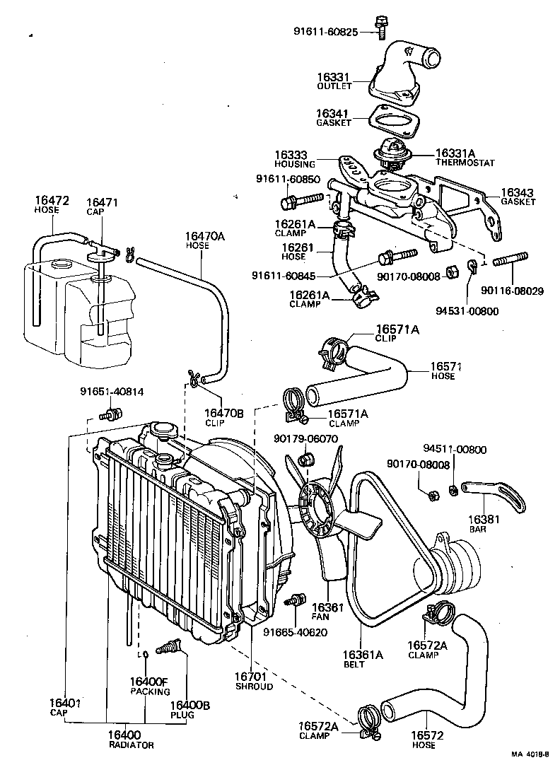 16400-26170 RADIATOR ASSY product image