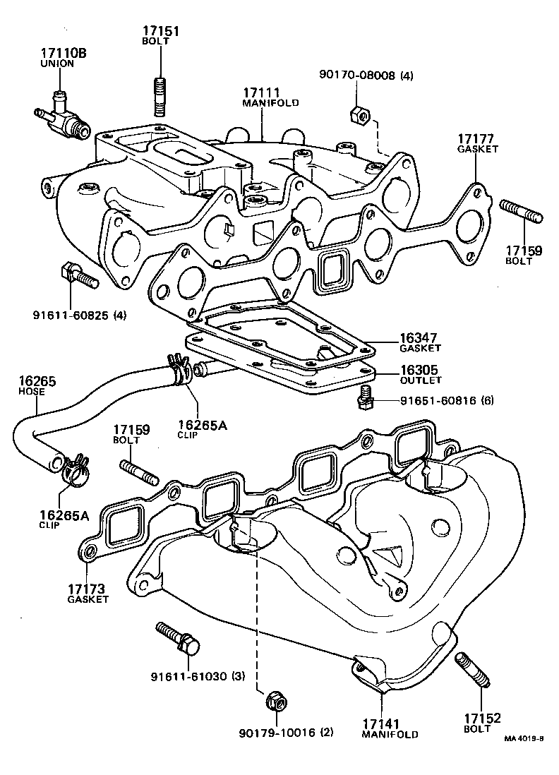 17111-64010 MANIFOLD, INTAKE product image