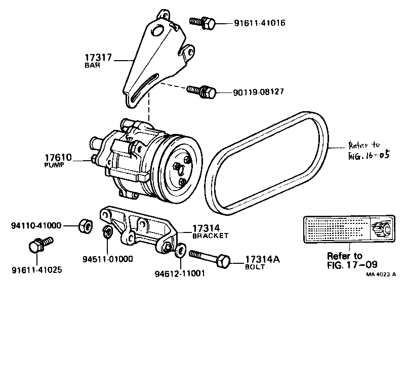 17314-26022 BRACKET, AIR PUMP product image