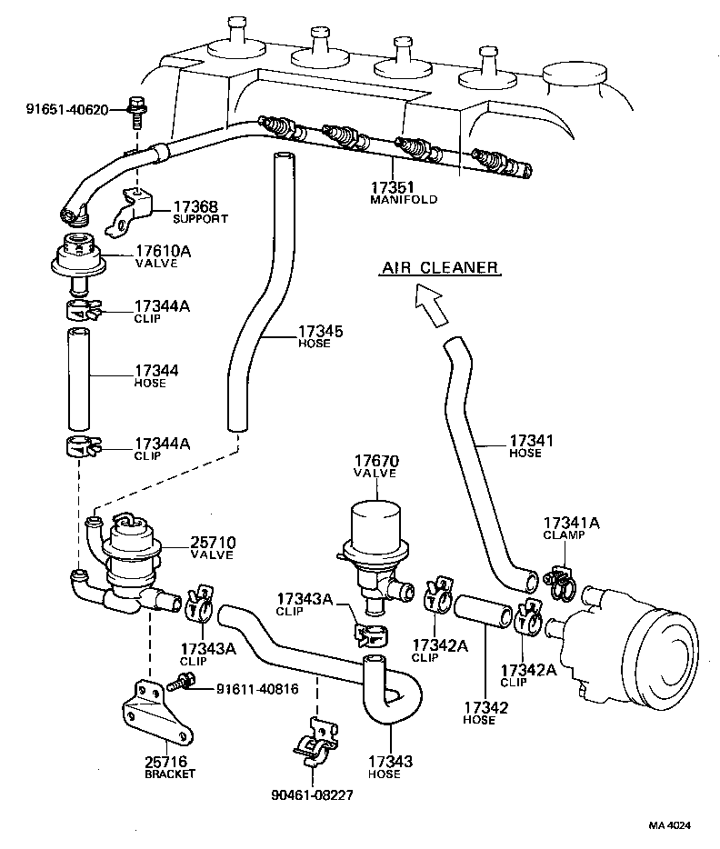 17351-28050 MANIFOLD, AIR INJECTION product image