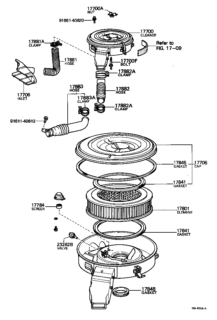 17705-31033 CAP SUB-ASSY, AIR CLEANER product image