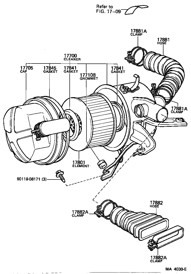 17700-44491 CLEANER ASSY, AIR product image