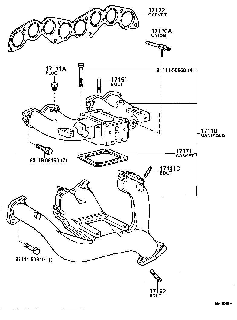 17118-70020 STAY, MANIFOLD product image