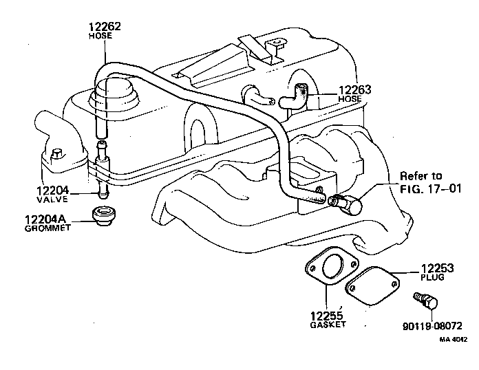 12204-44025 VALVE SUB-ASSY, VENTILATION product image