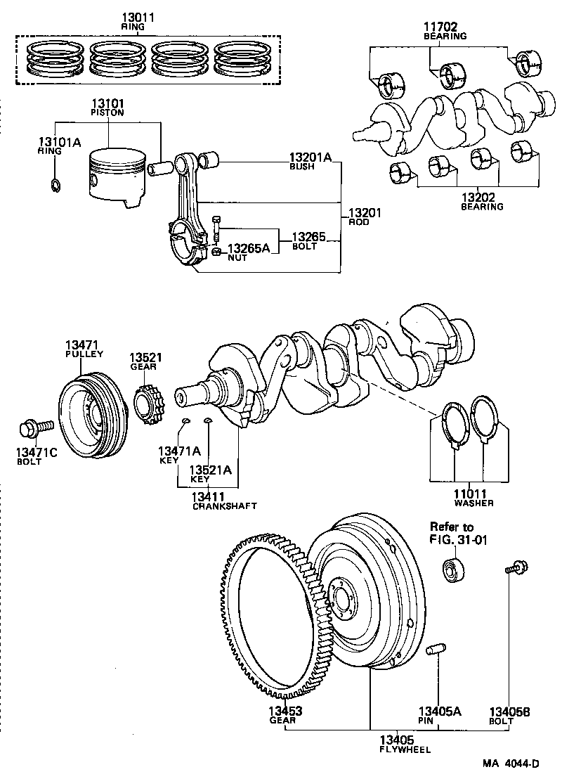11705-44040 BEARING SET, CRANKSHAFT product image