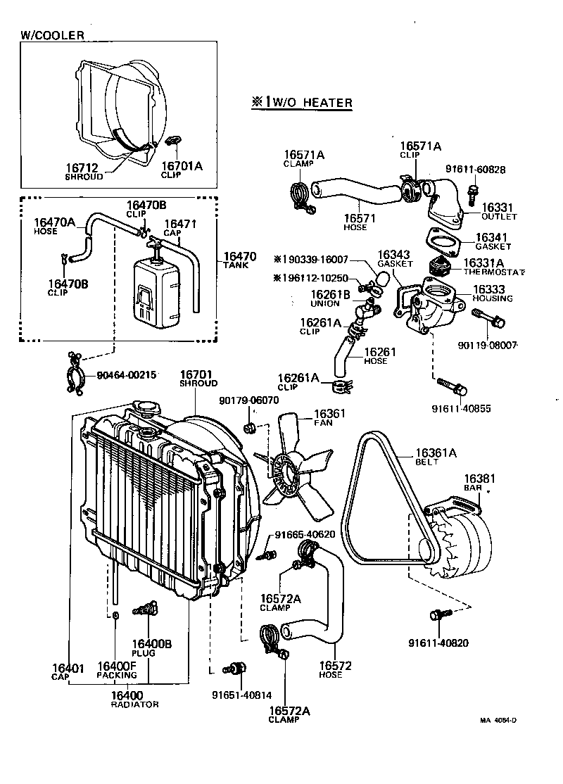 16381-34030 BAR, FAN BELT ADJUSTING product image