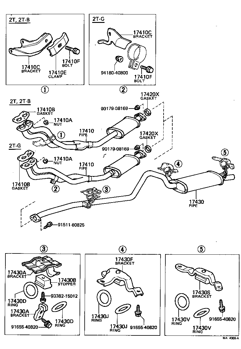 17410-34370 PIPE ASSY, EXHAUST, FRONT product image