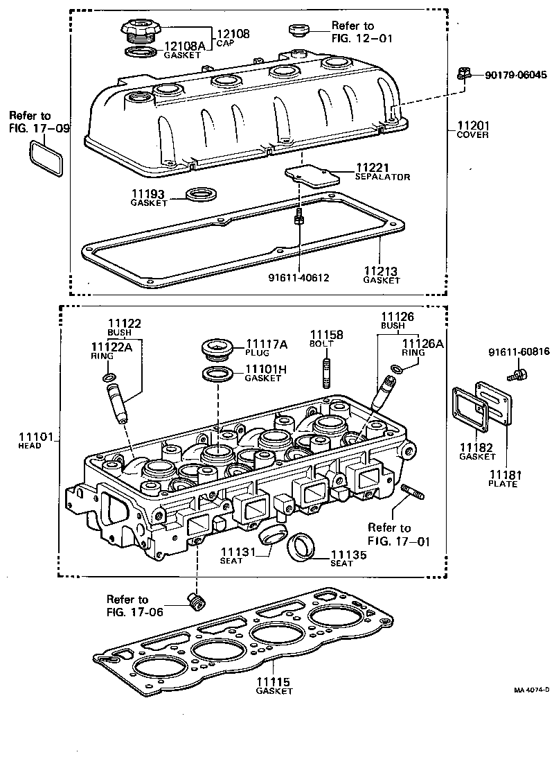 11101-19096 HEAD SUB-ASSY, CYLINDER product image
