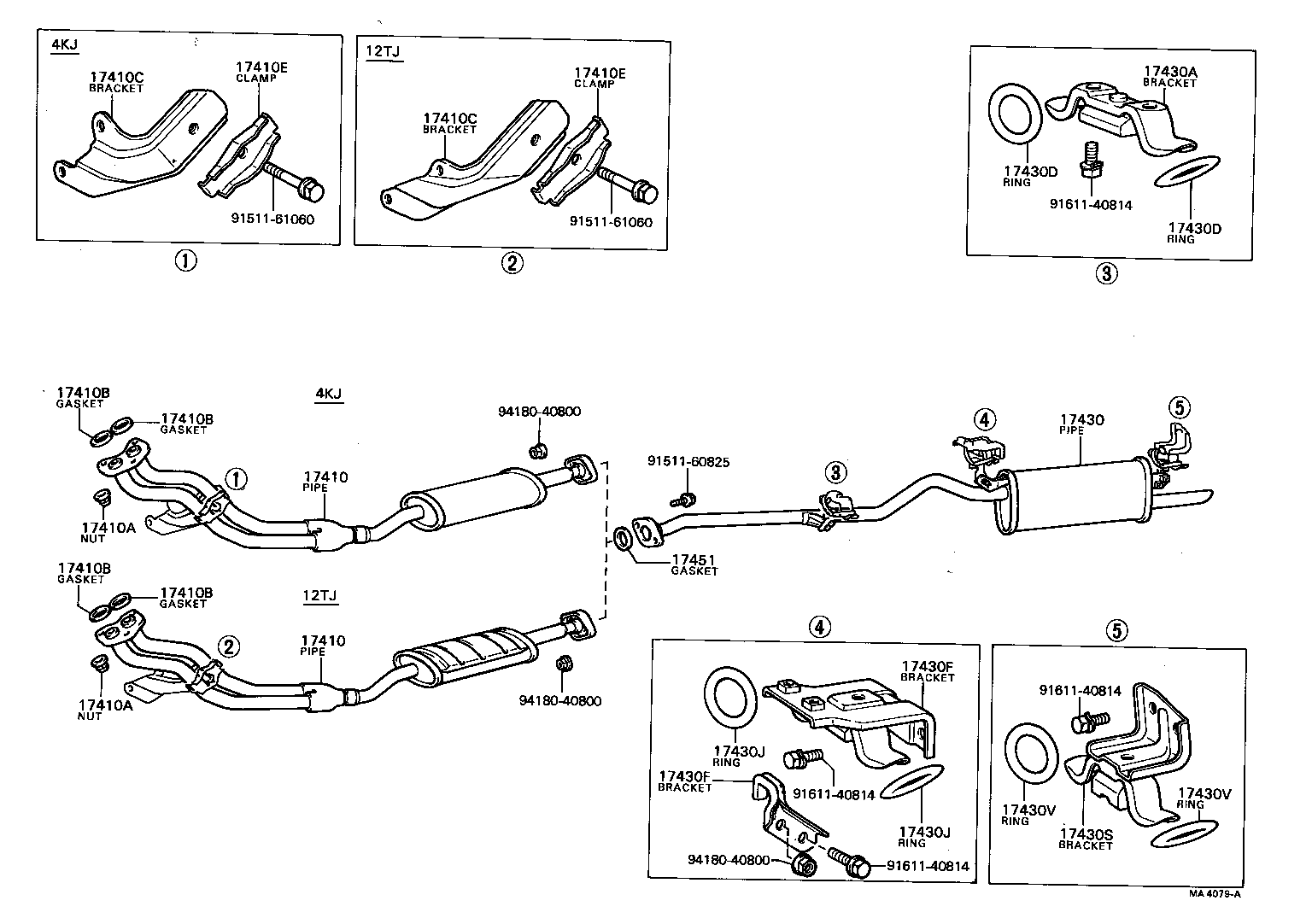 17430-13120 PIPE ASSY, EXHAUST, TAIL product image