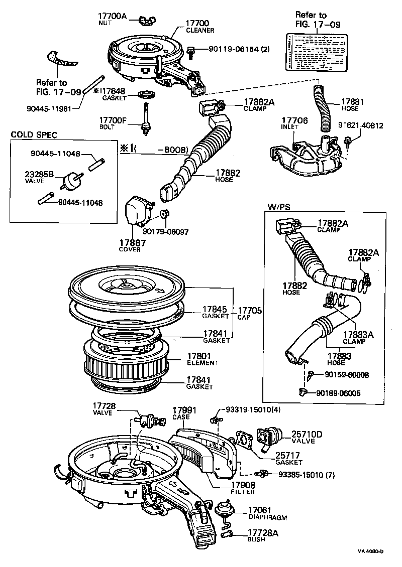 17700-13071 CLEANER ASSY, AIR product image