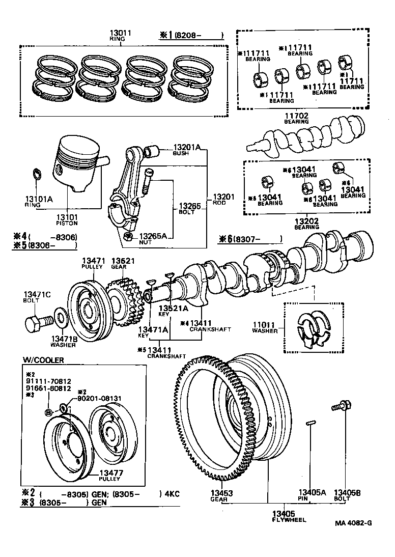 90105-10045 BOLT, FLYWHEEL SETTING product image