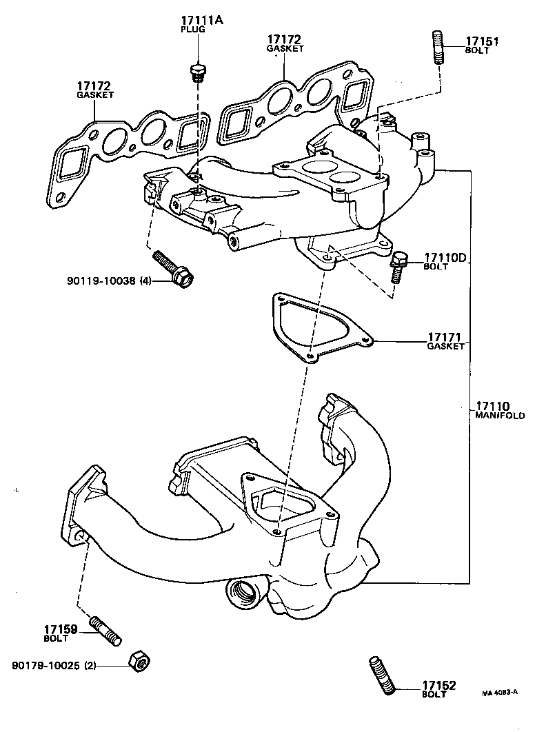 17110-13071 MANIFOLD ASSY product image