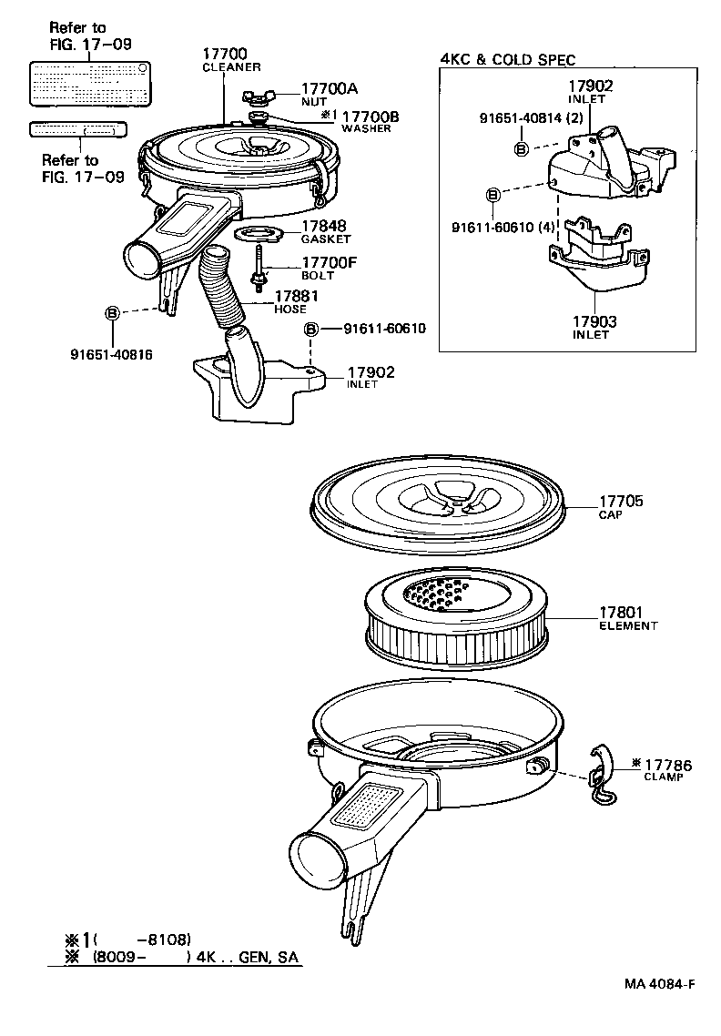 17700-26201 CLEANER ASSY, AIR product image