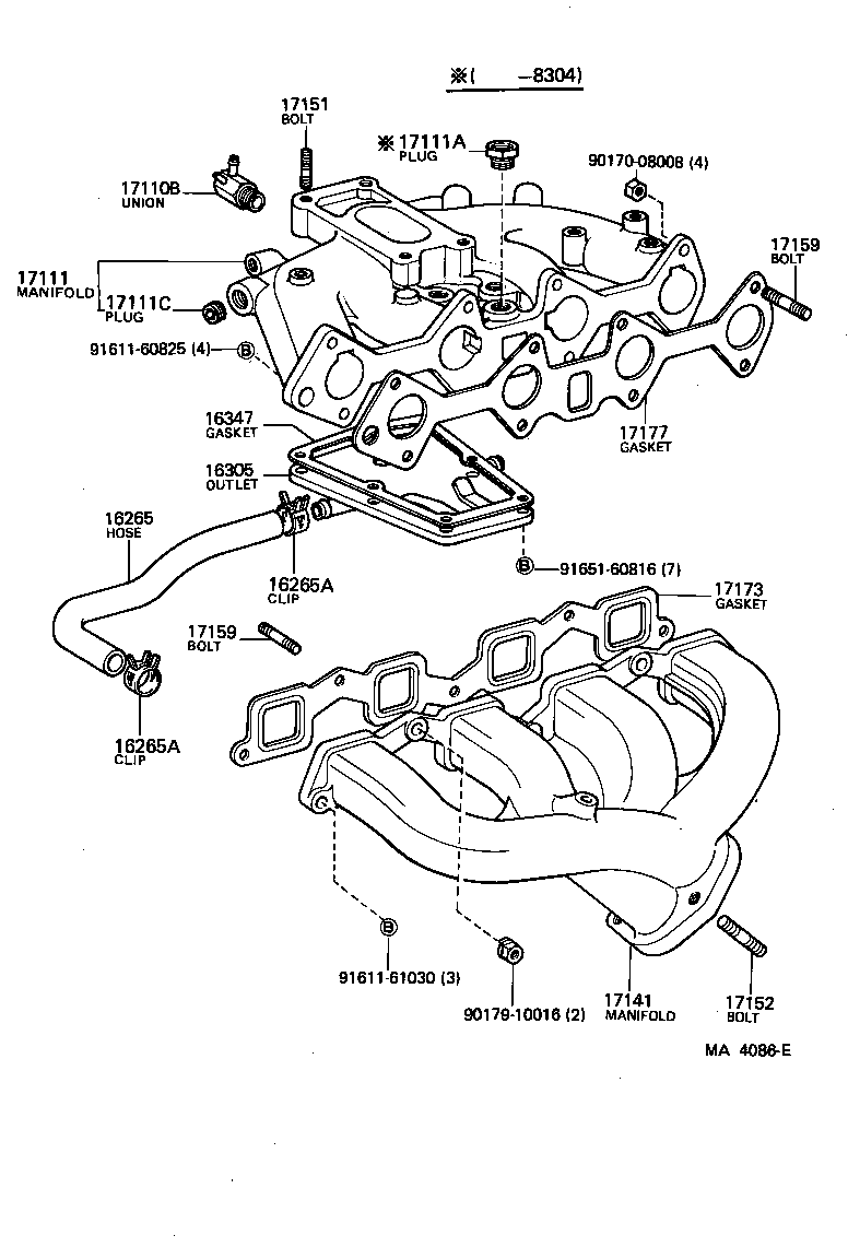 17111-72011 MANIFOLD, INTAKE product image