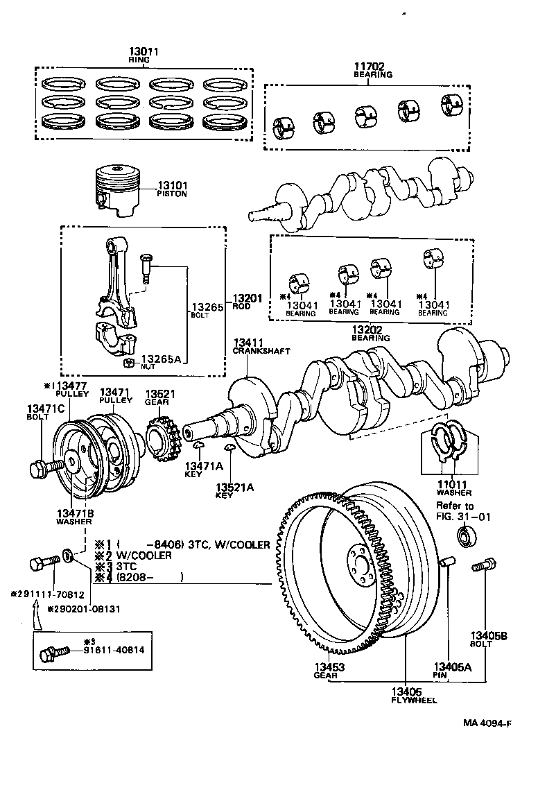 90105-10045 BOLT, FLYWHEEL SETTING product image