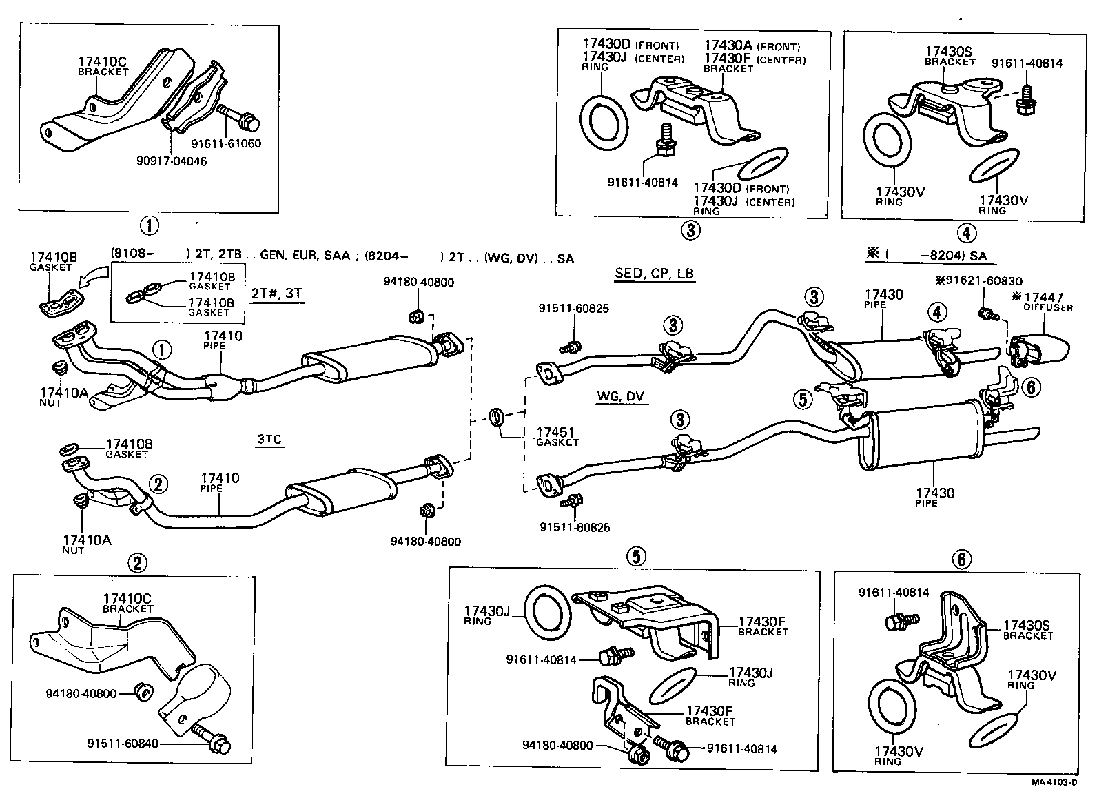 17430-16120 PIPE ASSY, EXHAUST, TAIL product image