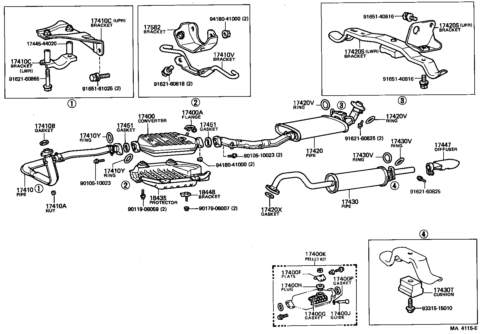 17430-41250 PIPE ASSY, EXHAUST, TAIL product image