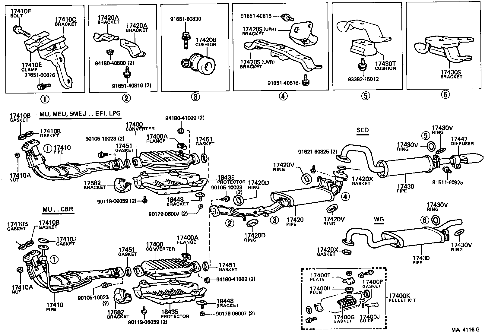 17430-41250 PIPE ASSY, EXHAUST, TAIL product image