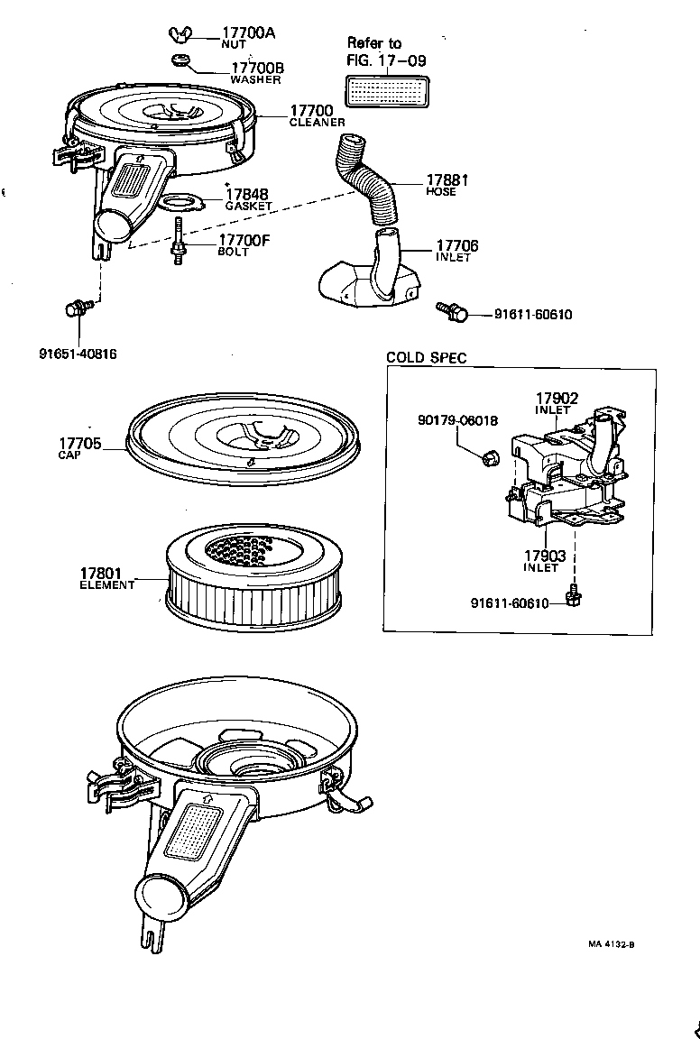 17700-13261 CLEANER ASSY, AIR product image
